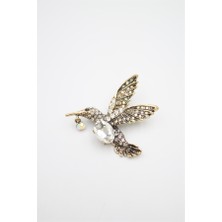 Royaleks Kuş Broş - Altın