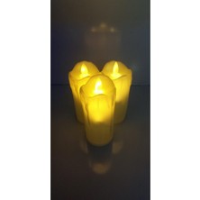 PremiumPort 3'lü Titrek Yanan LED Işıklı Pilli Mum, 12 Cm, Şık ve Havalı Dekorasyon