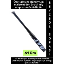 Wintoup Premium Dekoratif Hediyelik Kırılmaz Sert Alüminyum Alaşım Hassas Kavrama Şık Beyzbol Sopası 61 cm