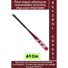 Wintoup Premium Dekoratif Hediyelik Kırılmaz Sert Alüminyum Alaşım Hassas Kavrama Şık Beyzbol Sopası 61 cm