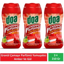 Doa Granül Çamaşır Parfümü & Çamaşır Yumuşatıcı Amber ve Gül 3 x 210 gr