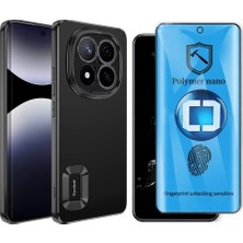 Vendas Xiaomi Redmi Note 14 Pro 5G Kılıf Kamera Korumalı Logo Gösteren Zore Omega Kapak + Polymer Nano Ekran Koruyucu