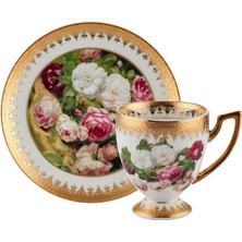 Roy King Altın Işlemeli Tek Kişilik Türk Kahvesi Fincanı