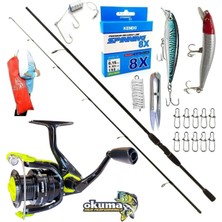 Oslo Okuma Fın Chaser 4000 210CM 20-40GR Remixon Double Black Rapala Spin Olta Takımı Seti