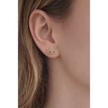 New Obsessions Nazar Göz Gömme Taşlı Çivi Küpe