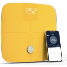Normadia Vücut Analizli Akıllı Bluetooth Tartı Sarı, Sağlıklı ve Modern Kullanım