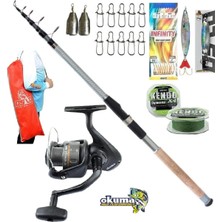 Okuma Revenger Rv-40 Remixon Carbo-X 270CM 60-120GR Tele Spin Olta Takımı Seti