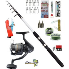 Dam Nova Expedition 210CM 10-30GR Okuma Revenger Rv-25 Tele Spin Olta Takımı Seti