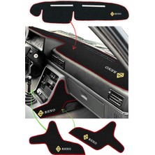 Tusba Market Renault Broadway R9 R11 Uyumlu Elmas Logolu Torpido Kaplama & Vites Konsol Yan Koruma Halısı Seti