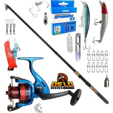 Oslo 3000 270CM 10-40GR Remixon Sapphire Rapala Maket Balık Tele Spin Olta Takımı Seti