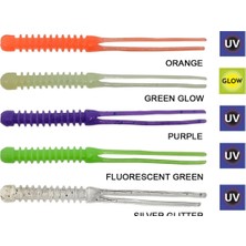 Oslo Kendo Killer Worm Lrf Silikonu 5,5cm 12 Adet Green Glow