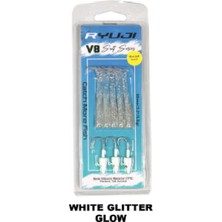 Oslo Ryuji V8 8cm 5.5gr White Glitter Glow Silikon Yem