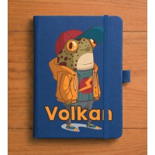 Senada Kişiye Özel Isim Yazılı Tarihsiz 192 Sayfa Mini Termo Defter Baskılı Desenli 9X14 cm Lacivert Uvbaskılı 21