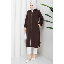 Pamuk Butik Kadın Arkası Tünel Geçişli Cepli Ipek Kupra Kap -PMK511