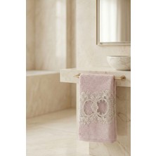 Class Bambu Dantelli El ve Yüz Havlusu 50 x 90 cm Mahber Pudra 1 Adet Tekli Kutulu 250 Gram
