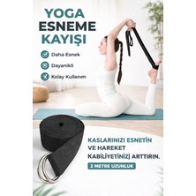 Gazelmanya Yoga Kemeri Yoga Kayışı Yoga Strap Doğal Profesyonel Yoga Esneme Bandı ve Pilates Bandı Yoga Straps