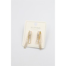 Royaleks Baget Taşlı Küpe - Altın