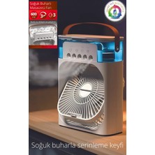 PremiumPort 600 ml Kapasiteli Mini Serinletici Fan, LED Işıklı Taşınabilir Hava Soğutucu