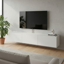 Tv Ünitesi 1.sınıf Mat Beyaz Mdf - Ayaklı ve Ayaksız Olarak Kullanıma Uygundur