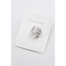 Royaleks Taşlı Kıkırdak Küpe - Gümüş