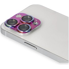 Ismiyl  iPhone 13 Pro Max Pers Alüminyum Kamera Lens - Rainbow 255669