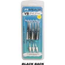Oslo RYUJI V8 10CM, 10GR BLACK BACK SİLİKON YEM