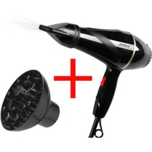 Normadia Profesyonel Turbo Fön Makinesi JET-9001, Vigo Başlık ile Güç ve Hız