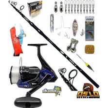 Okuma Fin Chaser X FNX-60NG Oslo Carp-x 390cm 3,5lbs Profesyonel Surf Sazan Kıyı Olta Takımı Seti