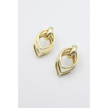 Royaleks Metal Halka Küpe - Altın