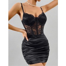 Kiss Me Kadın Kırmızı Transparan ve Dantel Detaylı Gece Kıyafeti