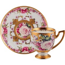 Roy King Altın Işlemeli Tek Kişilik Türk Kahvesi Fincanı