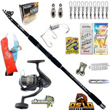 Okuma Revenger Rv-55 Oslo Black Fight 360cm 100-200gr Profesyonel Surf Kıyı Olta Takımı Seti