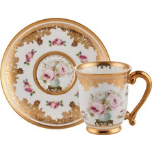 Roy King Altın Işlemeli Tek Kişilik Türk Kahvesi Fincanı