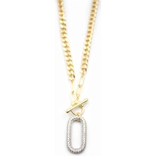 Royaleks Taşlı Zincir Kolye - Altın