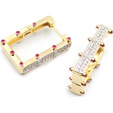 Royaleks Taşlı Serenay Küpe - Altın