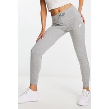 Nike Sportswear Club Fleece Mid Rise Slim Fit Pant Kadın Dar Kesim Eşofman Altı Gri