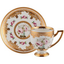 Roy King Altın Işlemeli Tek Kişilik Türk Kahvesi Fincanı