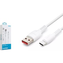 Nodar ND1103 USB To Type-C Kablo 3.4A 20W 1 Metre Beyaz