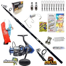 Okuma Safina SW-X SNW-8000A Oslo Carp-x 390cm 3,5lbs Profesyonel Surf Kıyı Olta Takımı Seti