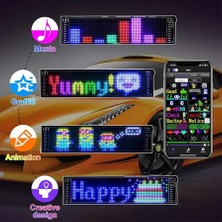 İnwelt Matrix LED Ekran, Esnek, Telefon Kontrollü, Cama Yapışan, Araba, Kamyon, Dükkan, Şeytan GÖZLER,12X59 Kayan Yazı