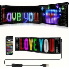 İnwelt Matrix LED Ekran, Esnek, ,12X59cm Telefon Kontrollü, Cama Yapışan, Araba, Kamyon, Dükkan, Şeytan GÖZLER Kayan Yazı