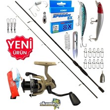 Oslo Okuma Outrax 3000 274CM 7-30GR Okuma Wave Power Rapala Maket Balık Spin Olta Takımı Seti