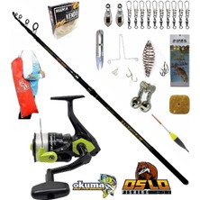 Okuma Fin Chaser 60NG Oslo North Star 360cm 50-150gr Profesyonel Surf Sazan Kıyı Olta Takımı Seti