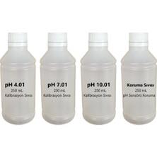PremiumPort 250 ml Ph Kalibrasyon ve Koruma Seti, Hassas Ölçüm Için Renkli Çözümler