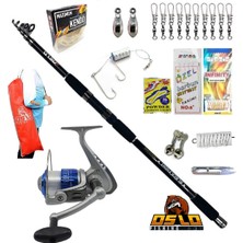 Kendo Okuma Sea Power 5000 Oslo Black Fight 360cm 100-200gr Profesyonel Surf Kıyı Olta Takımı Seti