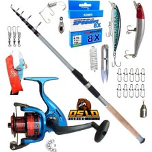 Oslo 3000 300CM 60-120GR Remixon Carbo-X Rapala Maket Balık Tele Spin Olta Takımı Seti