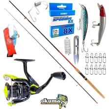 Oslo Okuma Fın Chaser 4000 270CM 10-35GR Remixon Red Zoom Karbon Rapala Maket Balık Spin Olta Takımı Seti