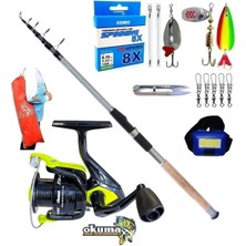 Oslo Okuma Fın Chaser 4000 270CM 60-120GR Remixon Carbo-X Turna Tele Spin Olta Takımı Seti