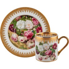 Roy King Altın Işlemeli Tek Kişilik Türk Kahvesi Fincanı