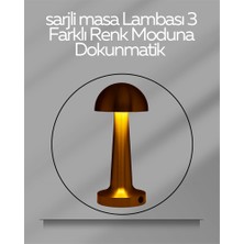 USB Şarjlı Dokunmatik LED Masa Lambası – 3 Renk Modu & Dimmer